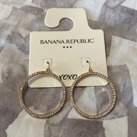 Banana Republic Factory Jewelry Nwt Gold Hoop Earrings Poshmark